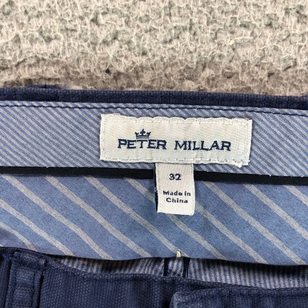 Peter Millar Pants Mens 32x33 Mens Blue Ultimate Sateen 5 Pocket Stretch Golf - Picture 7 of 14